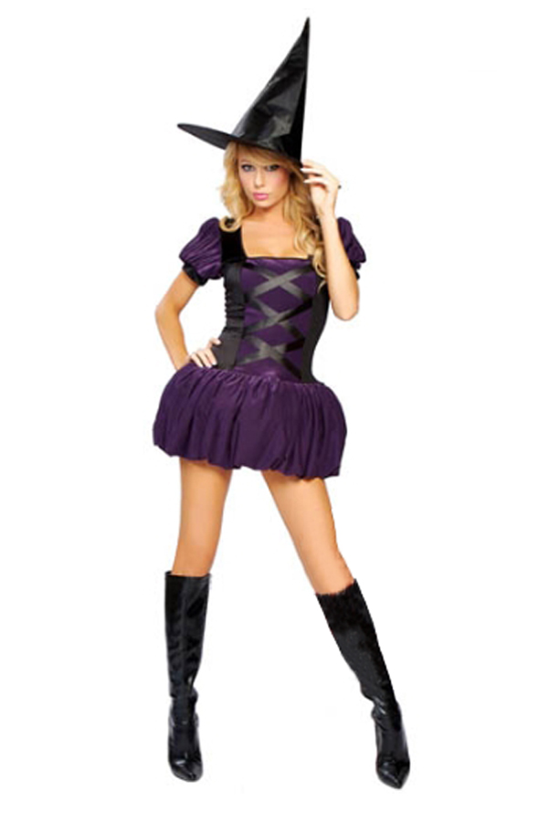 Halloween Costumes Sexy Purple Witch Costume - Click Image to Close